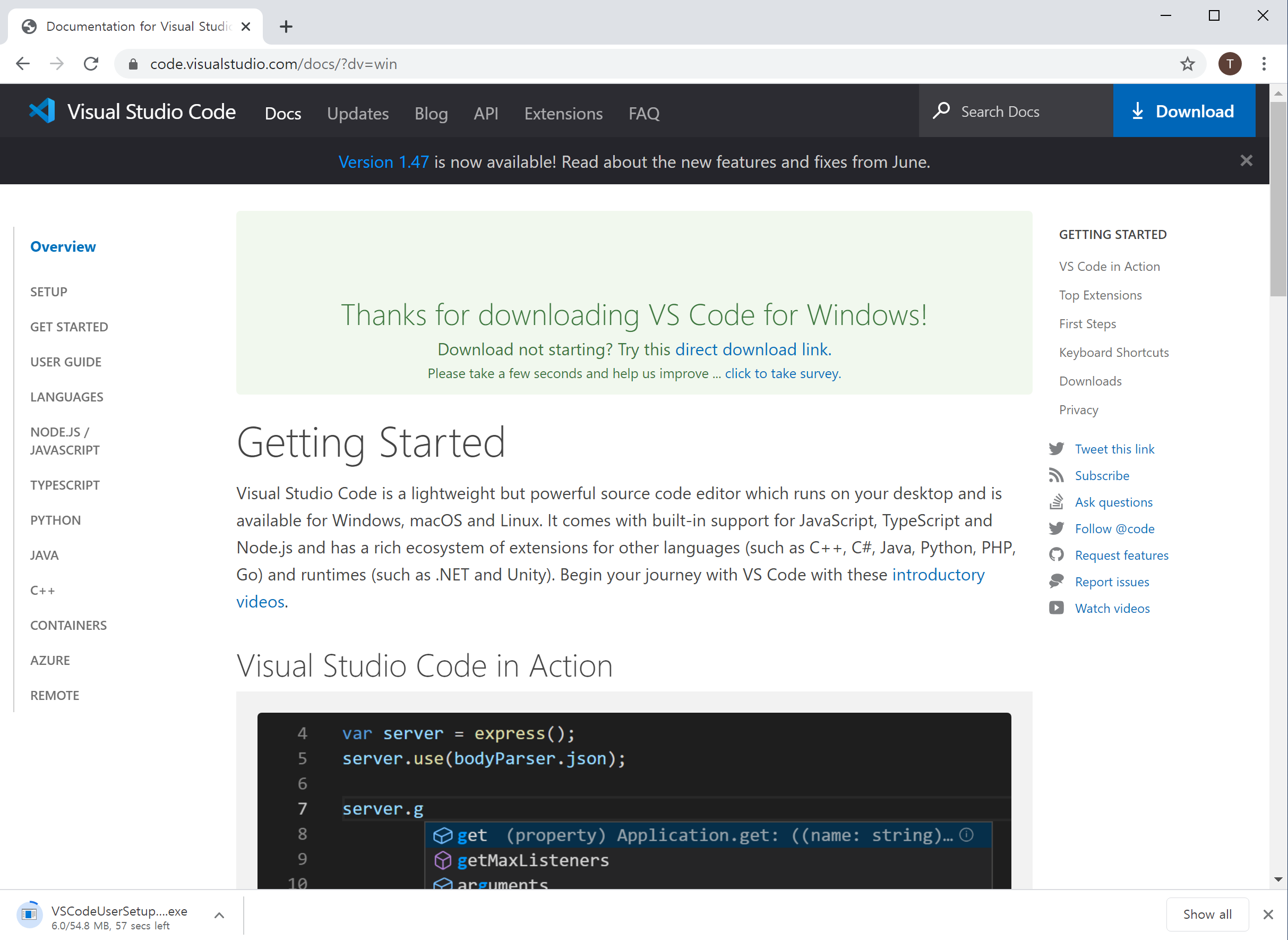 Visual Studio Code web download2