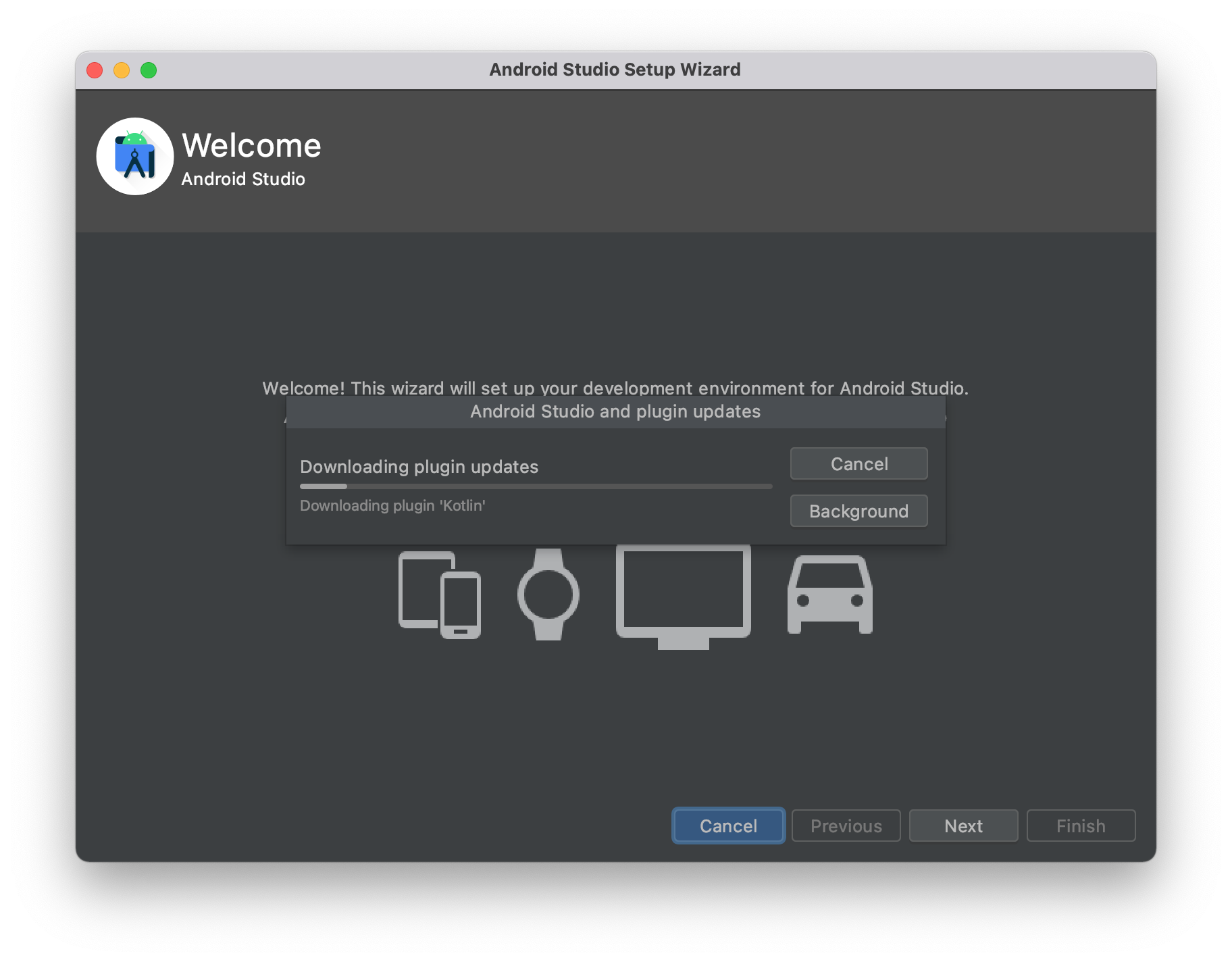 MacOS install android studio